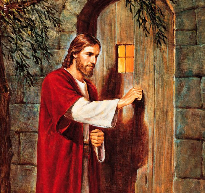 jesus batendo na porta